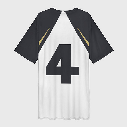 Женская длинная футболка Бокуто 4 форма Фукуродани / 3D-принт – фото 2