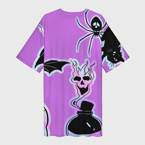 Женская длинная футболка Зелье смерти,паук-Holographica / 3D-принт – фото 2