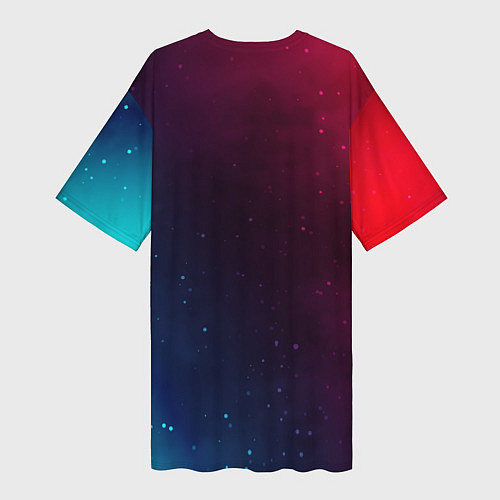 Женская длинная футболка Старфилд - Космос / 3D-принт – фото 2