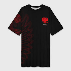 Женская длинная футболка Russia - Red Side