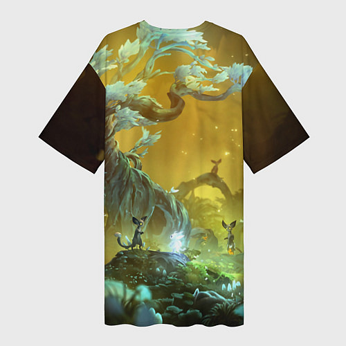 Женская длинная футболка Ori and the Will of the Wisps / 3D-принт – фото 2