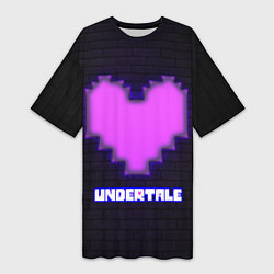 Женская длинная футболка UNDERTALE PURPLE HEART