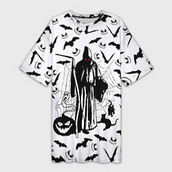 Женская длинная футболка Хэллоуин, Grim Reaper