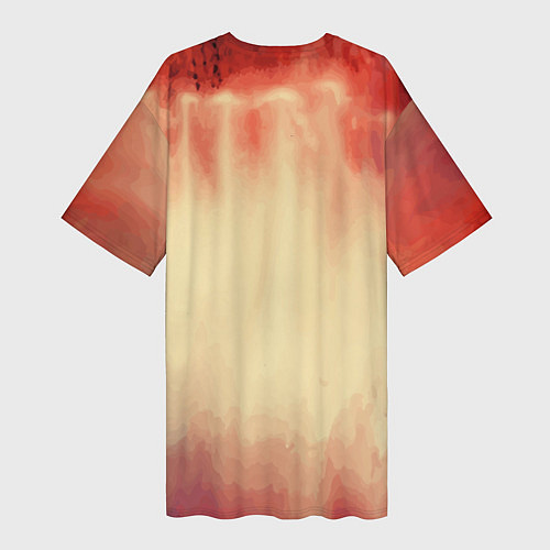 Женская длинная футболка Ярость / 3D-принт – фото 2