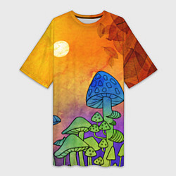 Женская длинная футболка Заколдованный лес