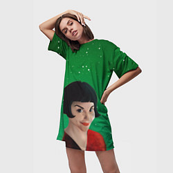 Футболка женская длинная Амели Amelie Z, цвет: 3D-принт — фото 2