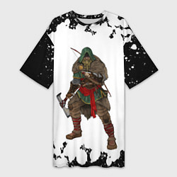 Женская длинная футболка ASSASSINS CREED VALHALLA спина Z