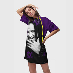 Футболка женская длинная Ozzy Osbourne, Оззи Осборн, цвет: 3D-принт — фото 2