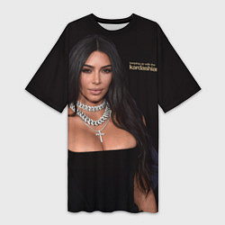 Женская длинная футболка Ким Кардашьян
