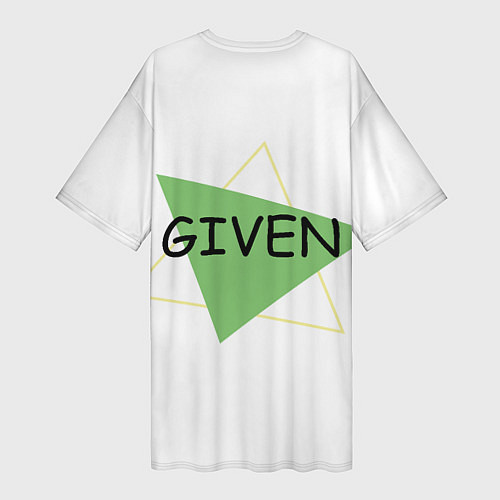 Женская длинная футболка Кадзи Акихико с треугольниками / 3D-принт – фото 2