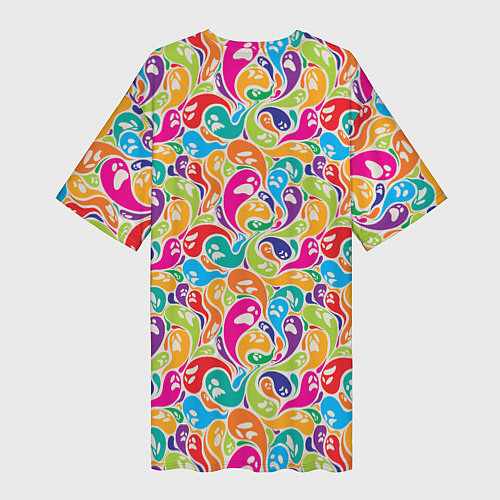 Женская длинная футболка Привидения / 3D-принт – фото 2