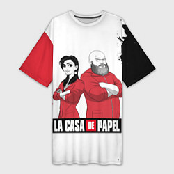 Футболка женская длинная Nairobi Helsinki La Casa de Papel, цвет: 3D-принт