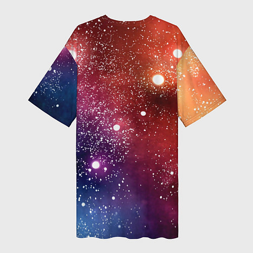 Женская длинная футболка Space X / 3D-принт – фото 2