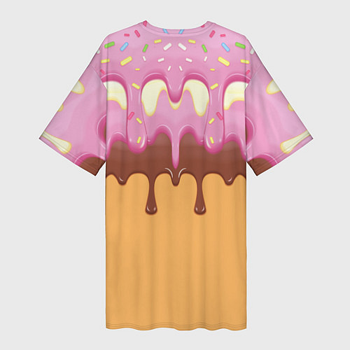 Женская длинная футболка Мороженое Ice Scream Z / 3D-принт – фото 2