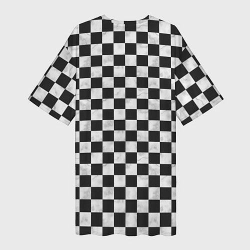 Женская длинная футболка Шахматист / 3D-принт – фото 2