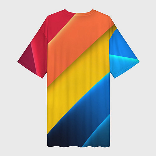 Женская длинная футболка Полутона и оттенки / 3D-принт – фото 2