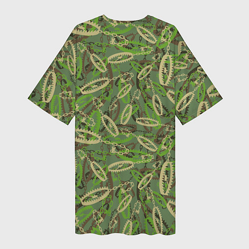 Женская длинная футболка Капканы / 3D-принт – фото 2