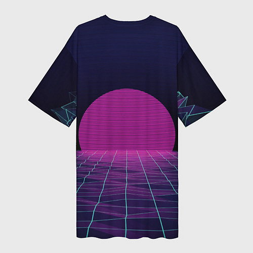 Женская длинная футболка Neon / 3D-принт – фото 2