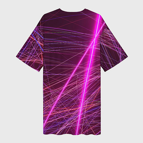 Женская длинная футболка ЛАЗЕРЫ LASERS / 3D-принт – фото 2