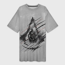 Футболка женская длинная Знак Ассасинов, цвет: 3D-принт