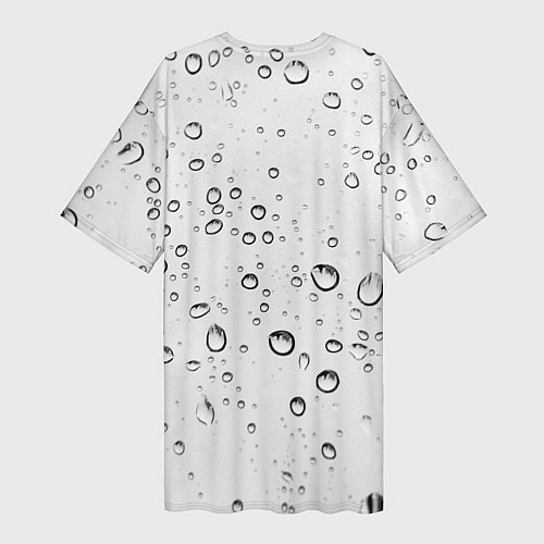 Женская длинная футболка Утренний дождь / 3D-принт – фото 2