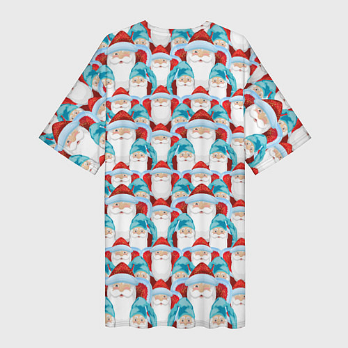 Женская длинная футболка Дедушки Морозы / 3D-принт – фото 2