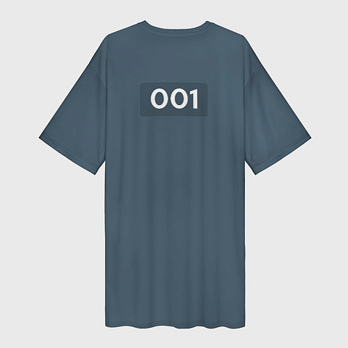 Женская длинная футболка Игра в кальмара: 001 / 3D-принт – фото 2