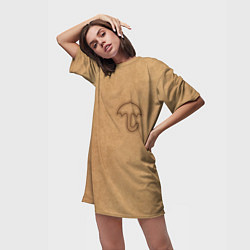 Футболка женская длинная Зонтик Игра в кальмара, цвет: 3D-принт — фото 2