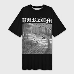 Футболка женская длинная Burzum Hvis lyset tar oss, цвет: 3D-принт