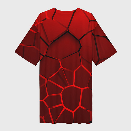 Женская длинная футболка Митсубиси 3D плиты / 3D-принт – фото 2