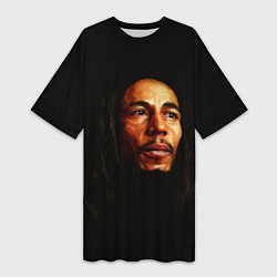 Женская длинная футболка Bob Marley Art