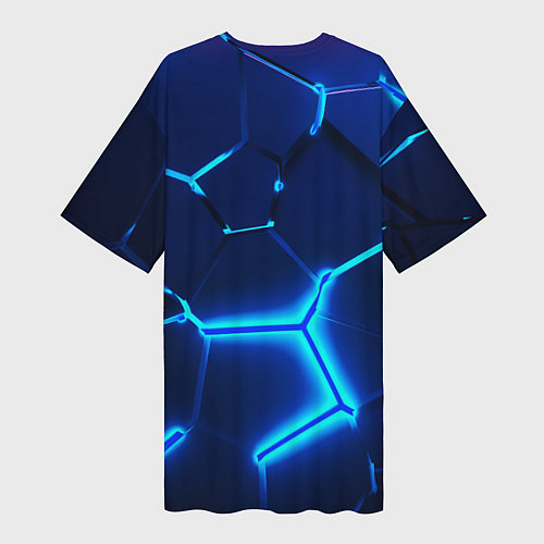 Женская длинная футболка BMW LOGO 3Д ПЛИТЫ ГЕОМЕТРИЯ / 3D-принт – фото 2