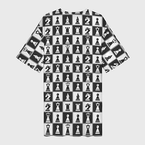 Женская длинная футболка Шахматы Шахматные Фигуры / 3D-принт – фото 2