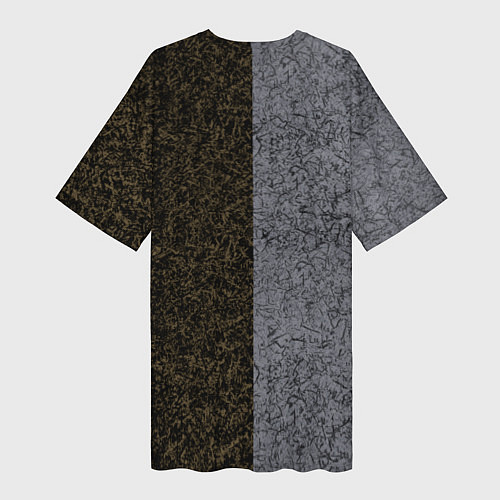 Женская длинная футболка Полярность металлических цветов / 3D-принт – фото 2