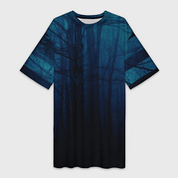Женская длинная футболка Gloomy forest