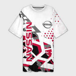 Женская длинная футболка Nissan Ниссан