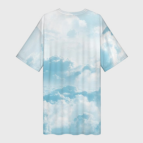 Женская длинная футболка Плотные облака / 3D-принт – фото 2