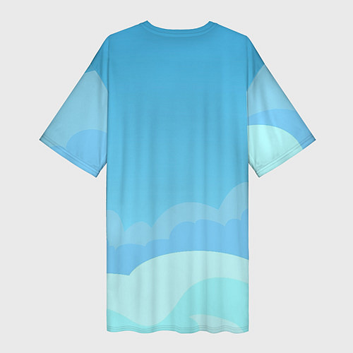 Женская длинная футболка Небо после грозы / 3D-принт – фото 2