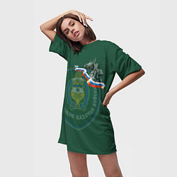 Футболка женская длинная Оренбургское казачество 3D Эмблема и герб РФ, цвет: 3D-принт — фото 2