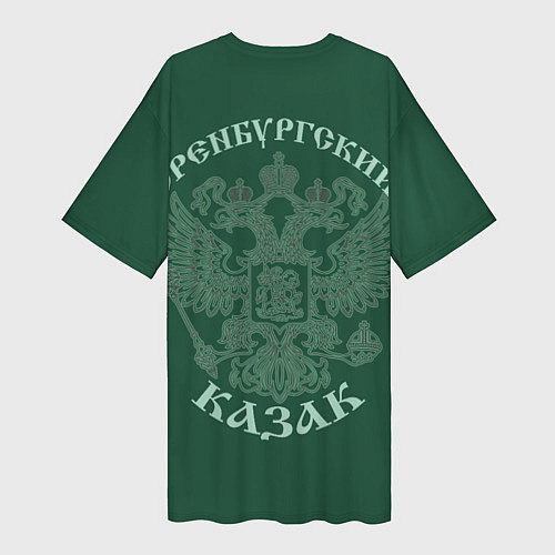 Женская длинная футболка Оренбургское казачество 3D Эмблема и герб РФ / 3D-принт – фото 2