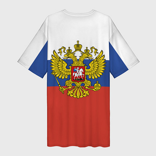 Женская длинная футболка Вперёд Россия! медведь / 3D-принт – фото 2