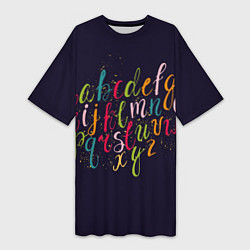 Женская длинная футболка Чей-то алфавит