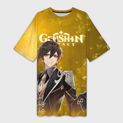 Футболка женская длинная ДЖУН ЛИ ГЕО АРХОНТ, цвет: 3D-принт