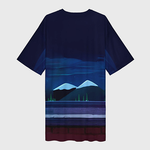 Женская длинная футболка The Coon - Енот Южный Парк / 3D-принт – фото 2