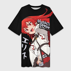 Футболка женская длинная Реинкарнация безработного - Эрис Бореас Грейрат,, цвет: 3D-принт