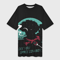 Женская длинная футболка Ковбой Бибоп