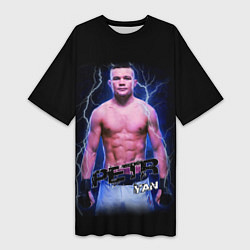 Футболка женская длинная ПЕТР ЯН БОЕЦ, цвет: 3D-принт