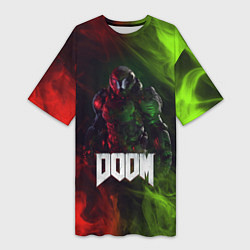 Женская длинная футболка Doomguy Doom