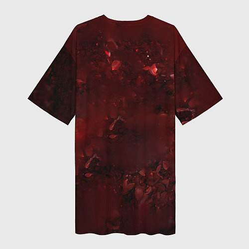 Женская длинная футболка Лого GNR в розах / 3D-принт – фото 2