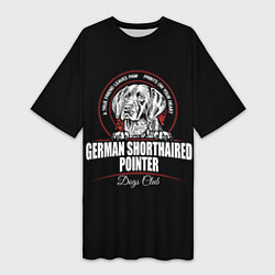 Женская длинная футболка Немецкий Курцхаар Kurzhaar